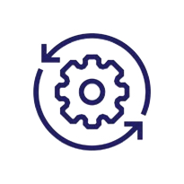 gear icon inside a continuous loop